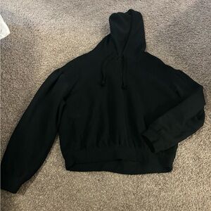 Urban Outfitters Slightly cropped puff sleeve sweatshirt with hood. Medium